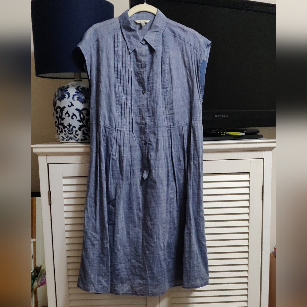 Max Studio Light Blue Chambray Midi Dress - Picture 12 of 12